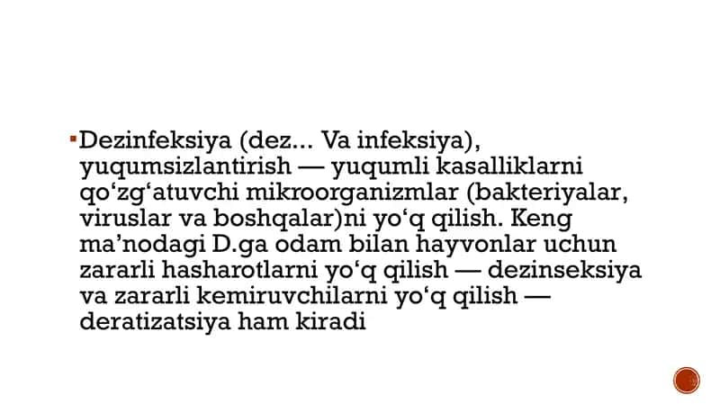 Dezinfeksiya turlari dezenfeksiyalovchi moddalar 2