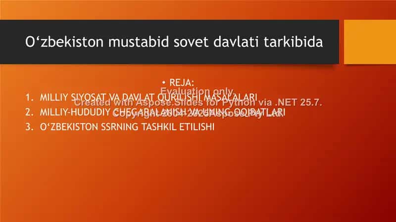 O‘zbekiston mustabid sovet davlati tarkibida 2