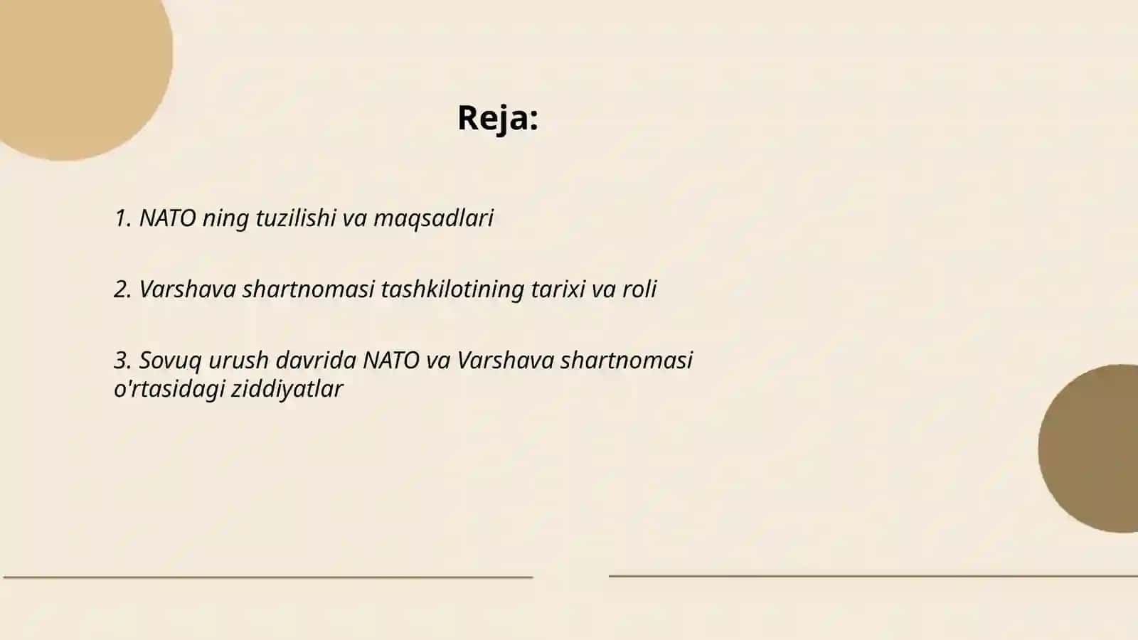 NATO va Varshava Shartnomasi Tashkilotining Yevropadagi Qarama Qarshiligi 2