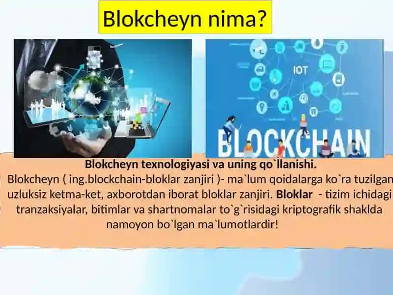 RAQAMLI IQTISODIYOT VA UNING TARKIBIY QISMLARI BLOKCHEYN VA MOLIYAVIY TEXNOLOGIYALAR 2