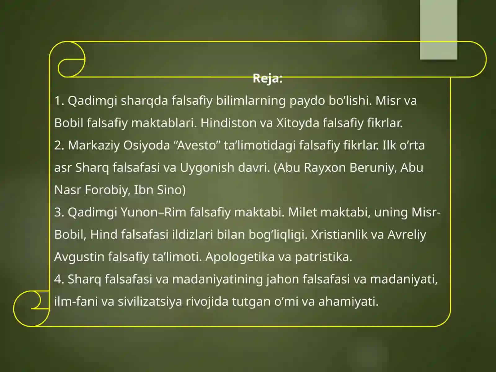 Ilk O’rta asr Sharq falsafasi va Uyg’onish davri xususiyatlari 2