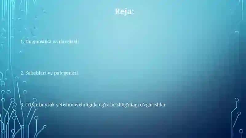 O'tkir buyrak yetishmovchiligida oĝiz bòshliĝidagi òzgarishlar 2