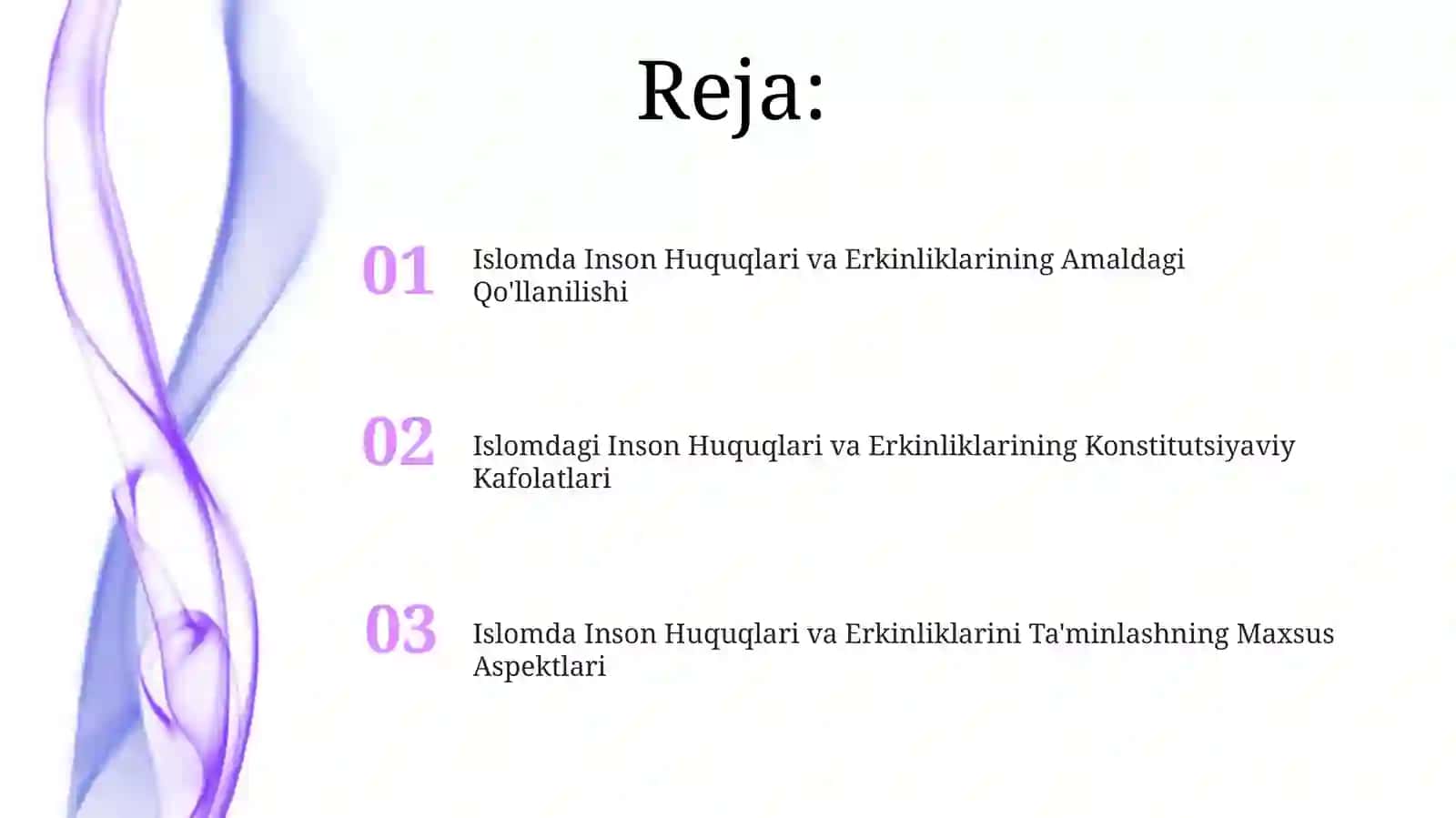 Islomda Inson Huquqlari va Erkinliklarining Amaldagi Qo'llanilishi 2