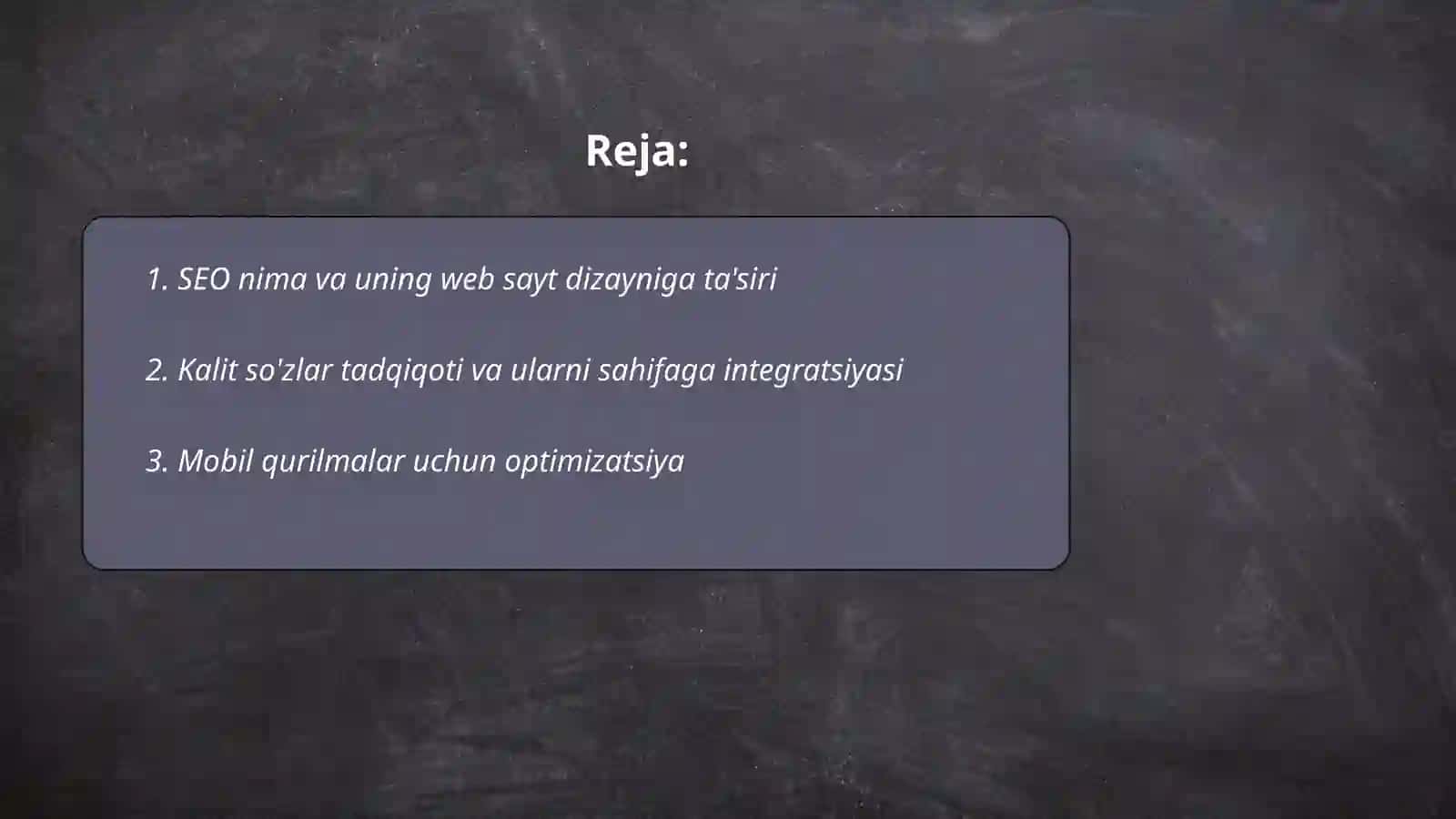 Web saytlarning SEO asoslari va dizayn bilan integratsiyasi 2
