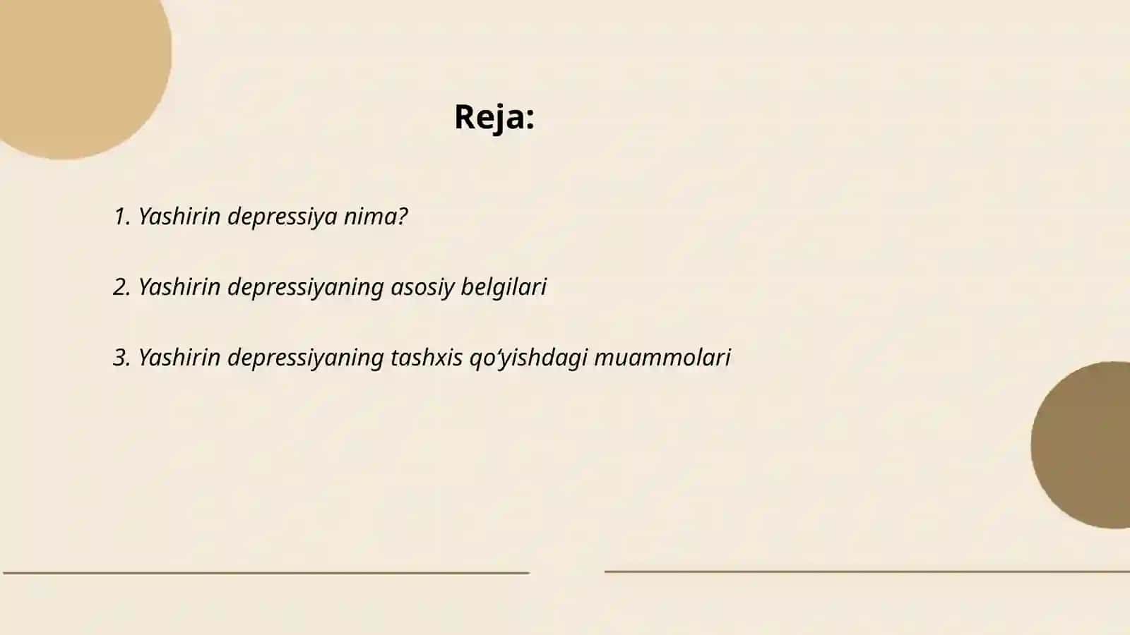 Yashirin depressiya 2