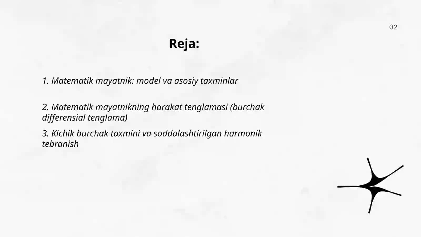 Matematik Mayatnik Yordamida Tebranma Xarakat 2