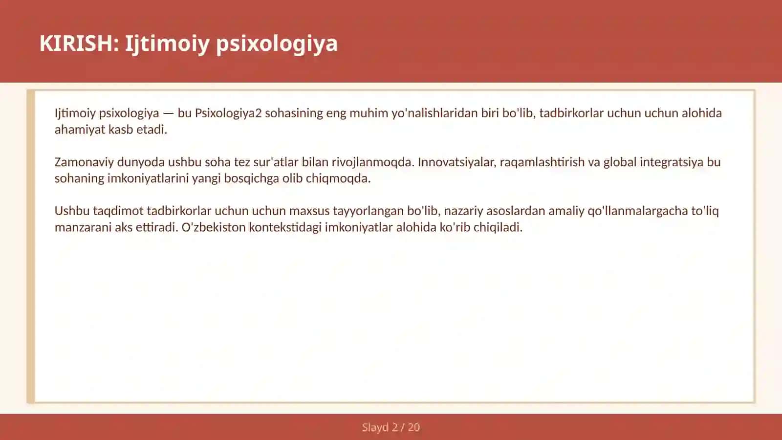 Ijtimoiy psixologiya 2