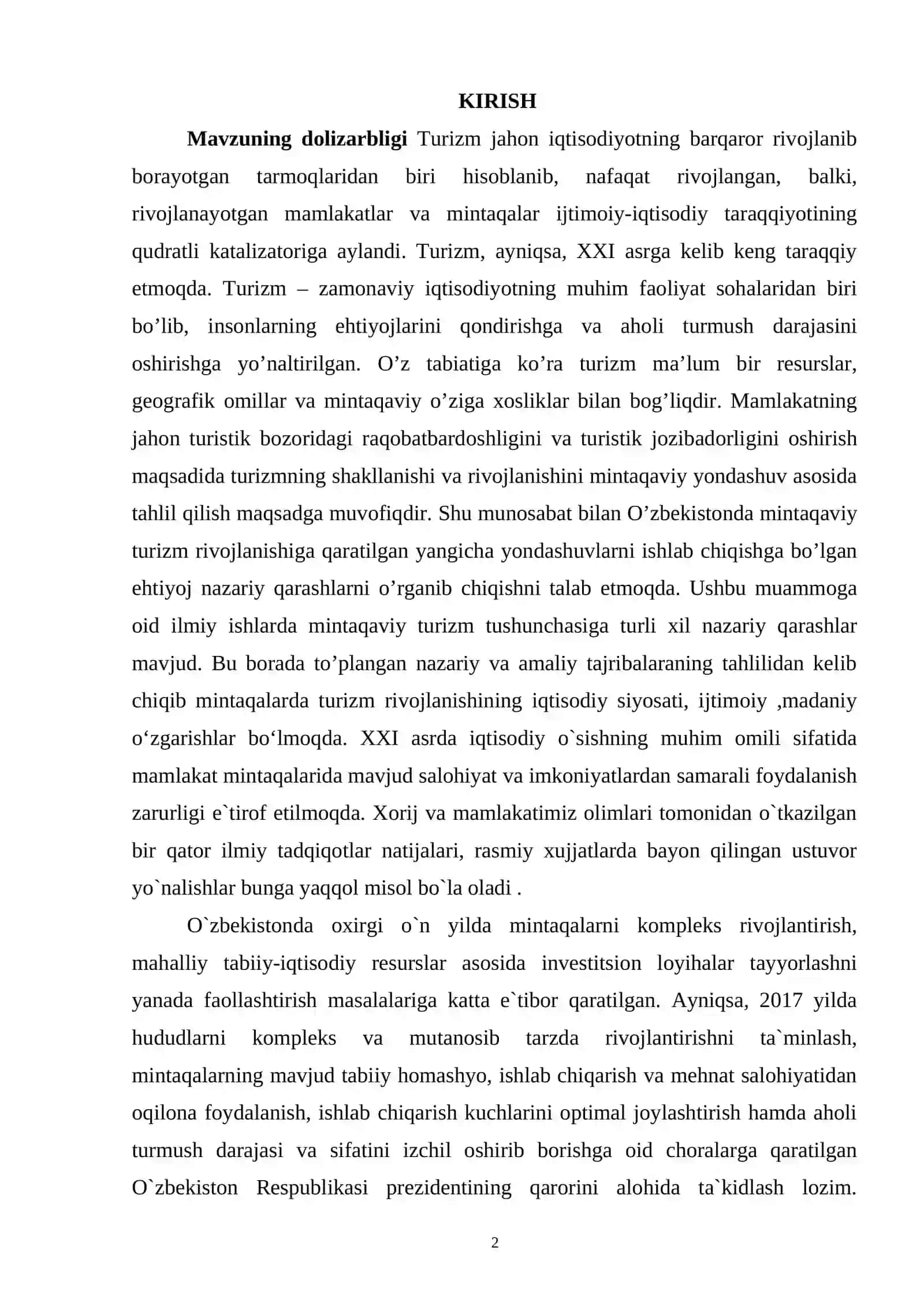 MINTAQAVIY RIVOJLANISHNING BELGILOVCHI OMILLAR 2