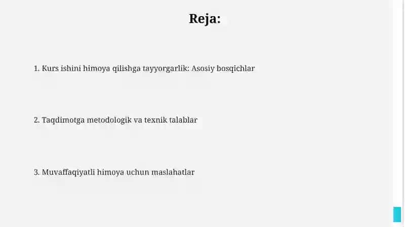 Kurs ishi himoyasi 2