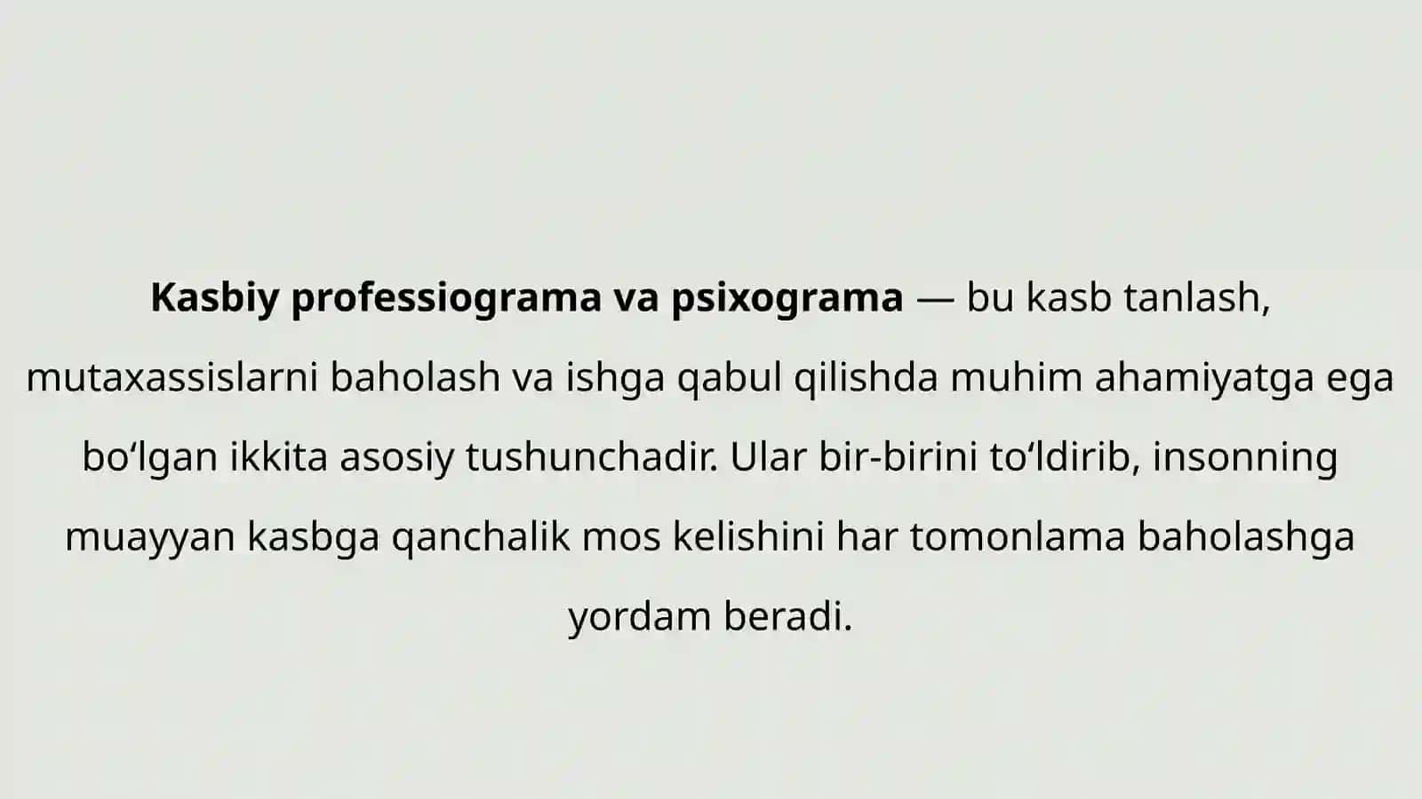 KASBIY PROFESSIOGRAMA VA PSIXOGRAMA 2