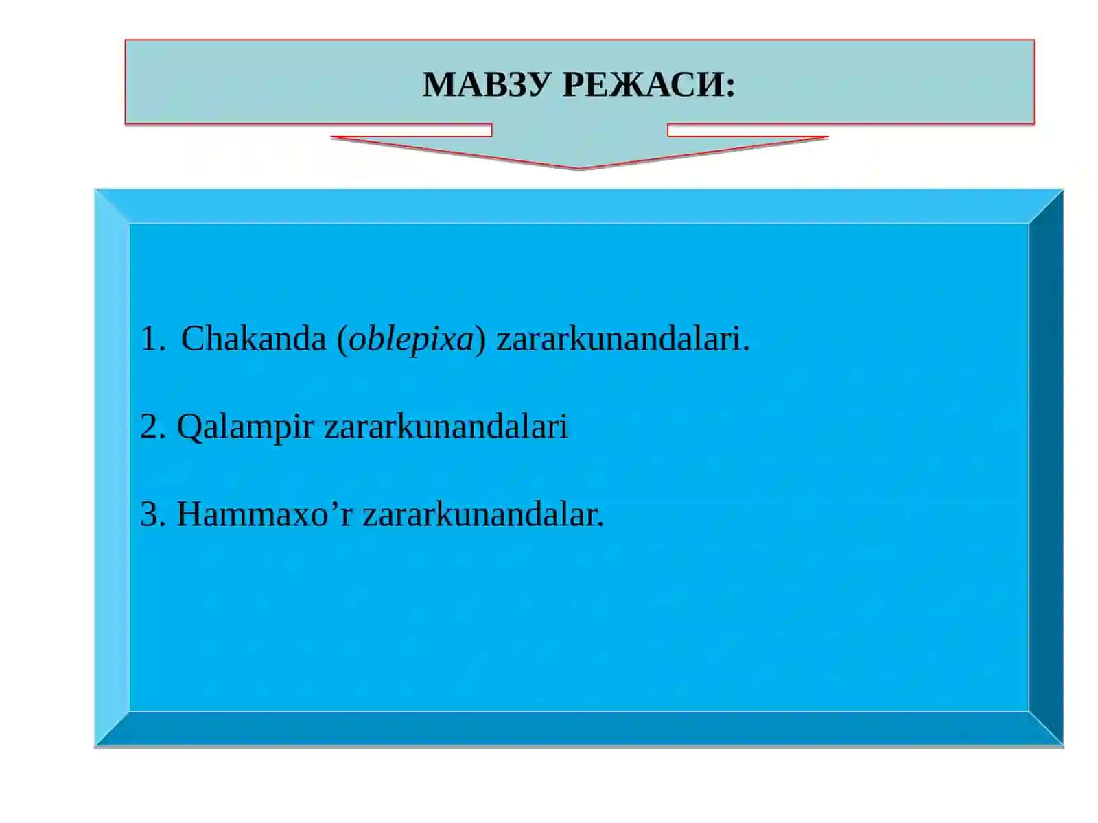 Chakanda (oblepixa) va qalampir zararkunandalari 2