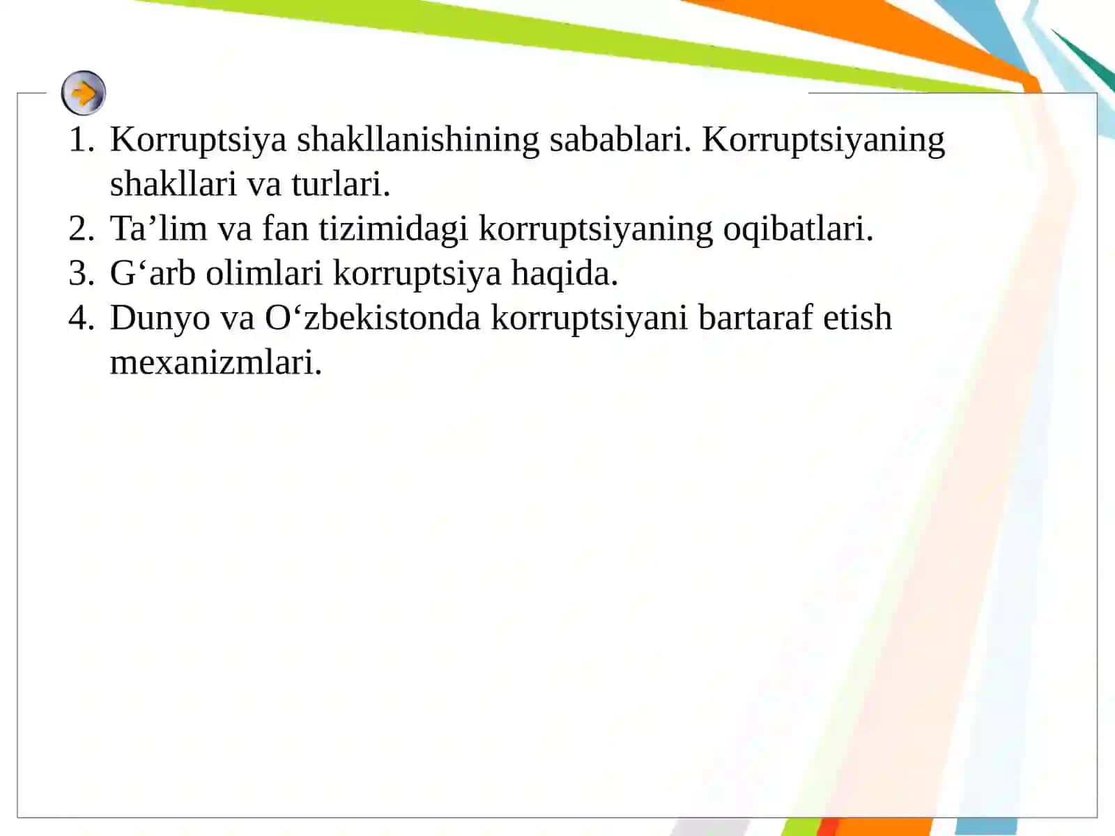Korruptsiya va uning bosqichi 2