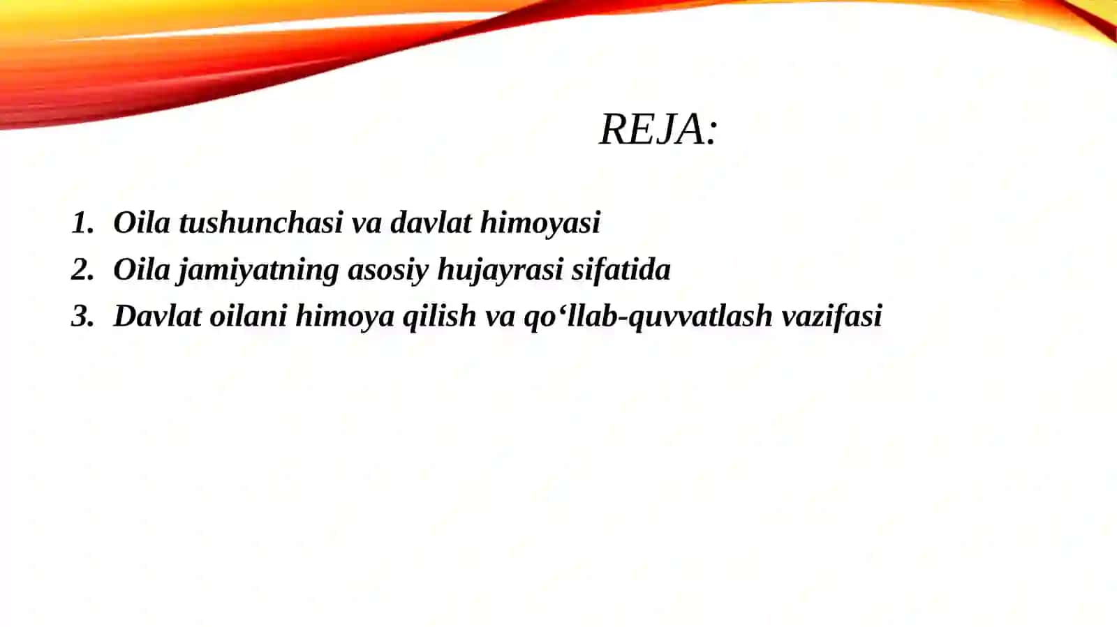 O‘zbekiston Respublikasi Konstitutsiyasida oila masalasi 2