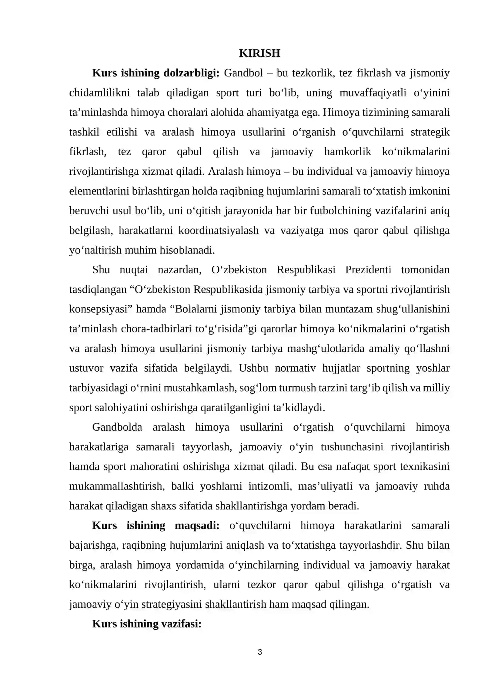 Gandbolda aralash himoya usullari va vazifalarini takomillashtirish 2