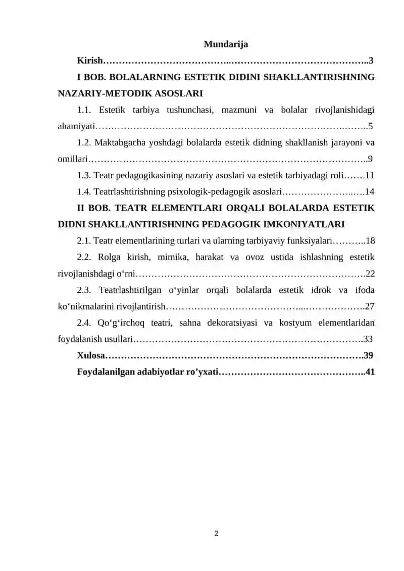 Bolalarning estetik didini shakillantirishda teatr elementlarining o'rni 2