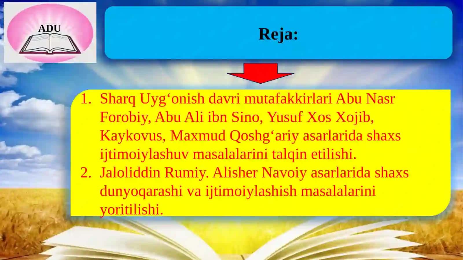 Sharq mutafakkirlari asarlarida shaxs ijtimoiylashuv masalalarini yoritilishi 2