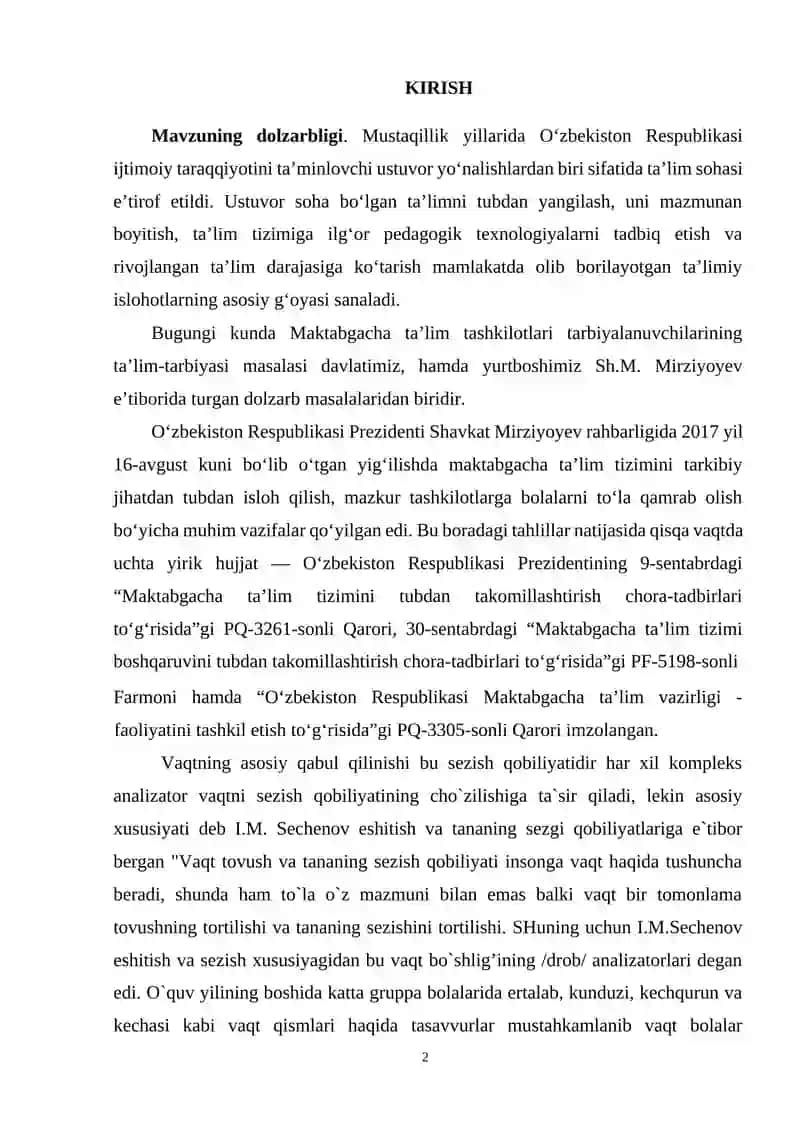 BOLALARDA VAQTNI CHAMALASHGA O’RGATISH VAZIFALARI 2
