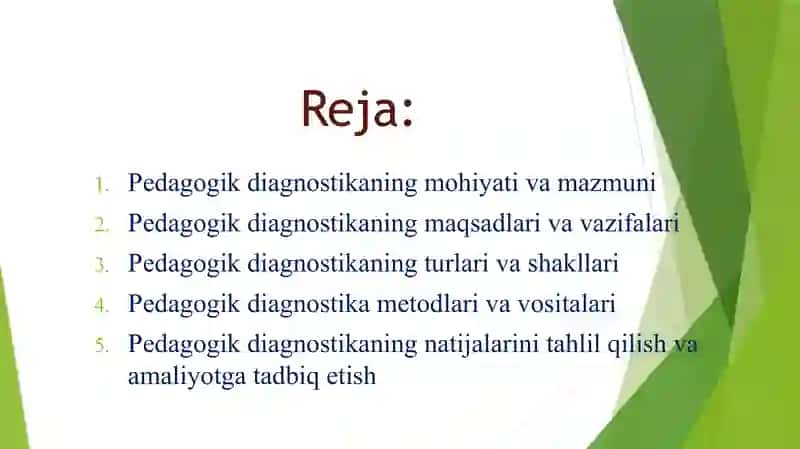 Pedagogik diagnostika 2