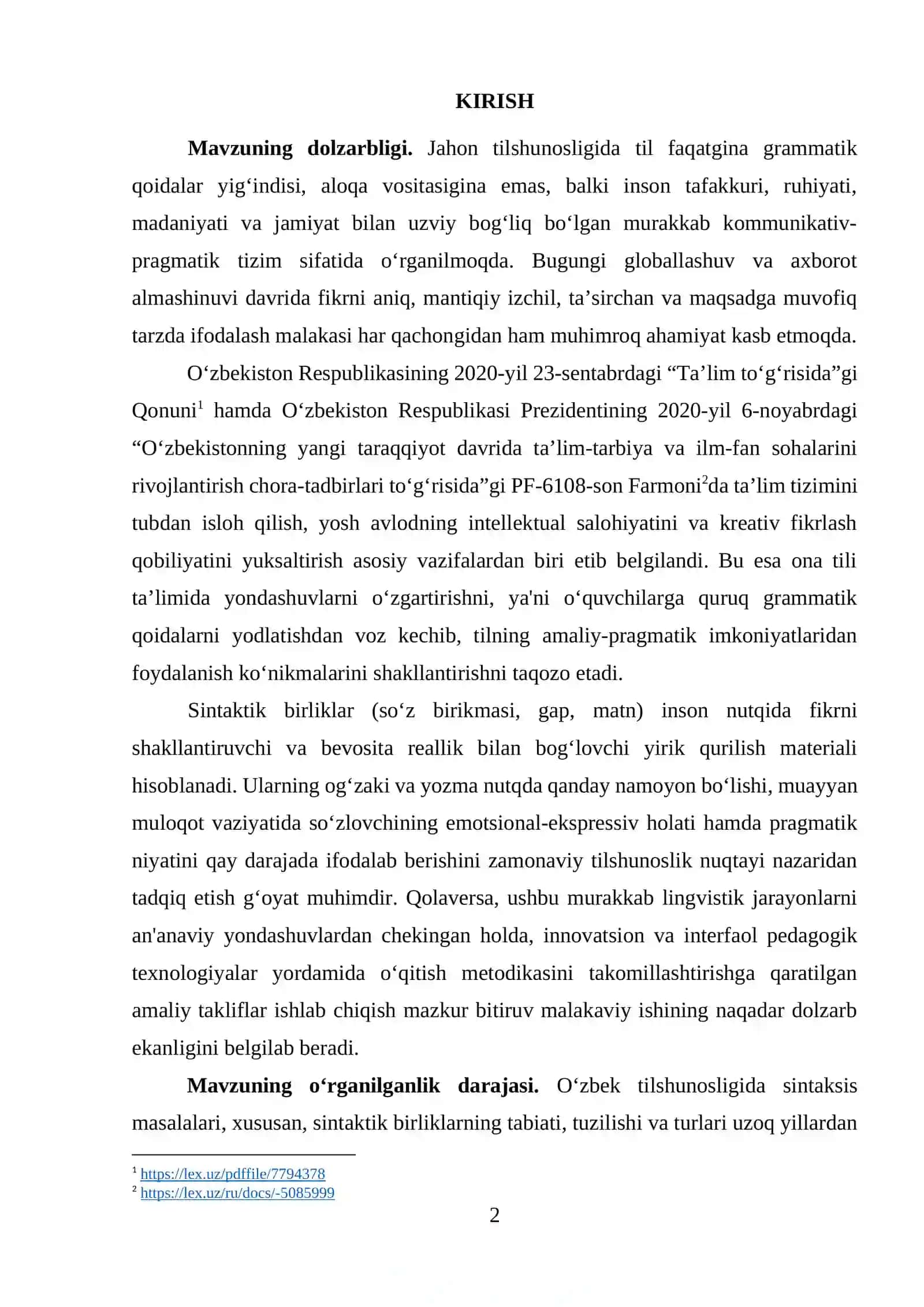 SINTAKTIK BIRLIKLARNING NAZARIY ASOSLARI 2