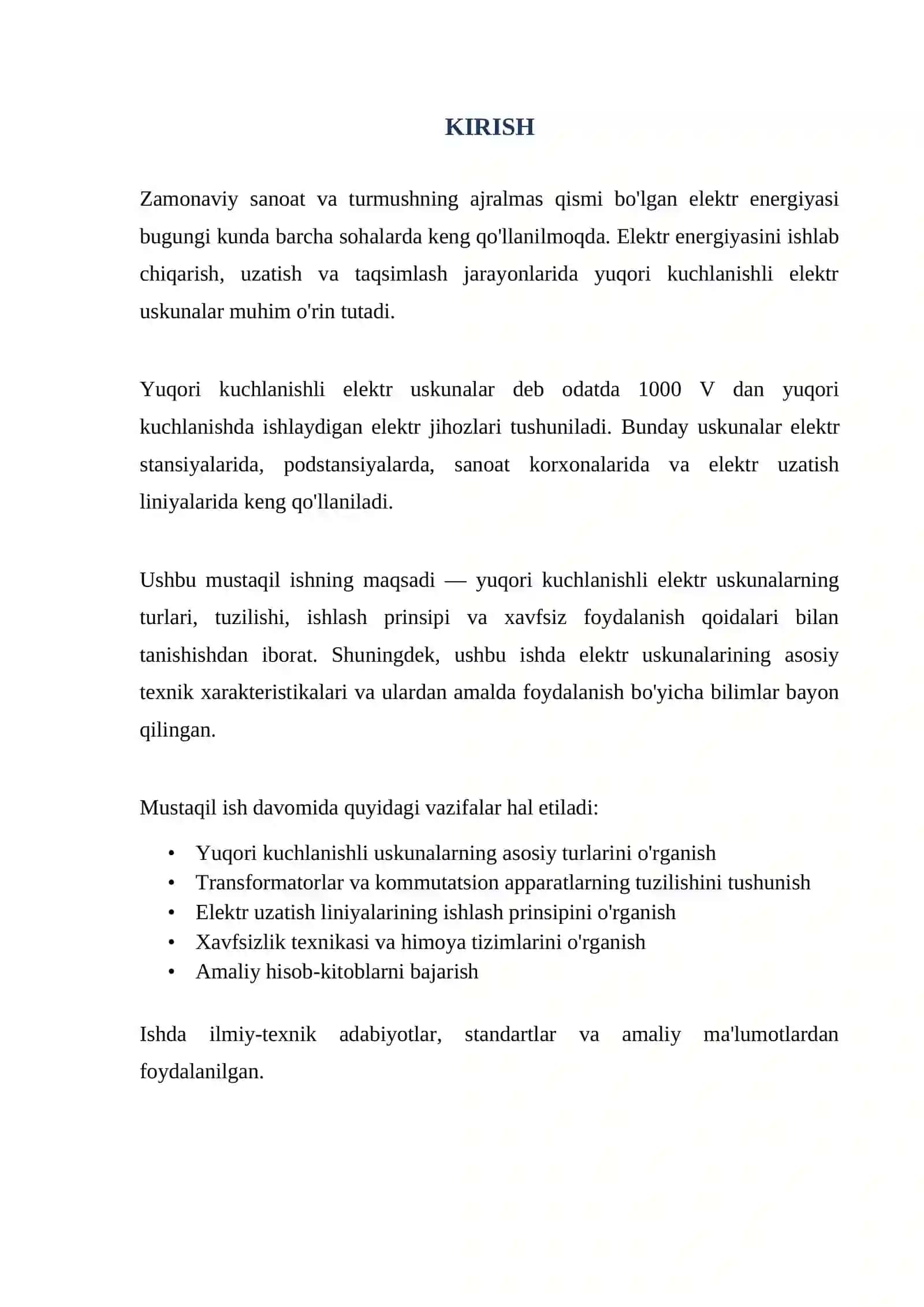 YUQORI KUCHLANISHLI ELEKTR USKUNALAR 2