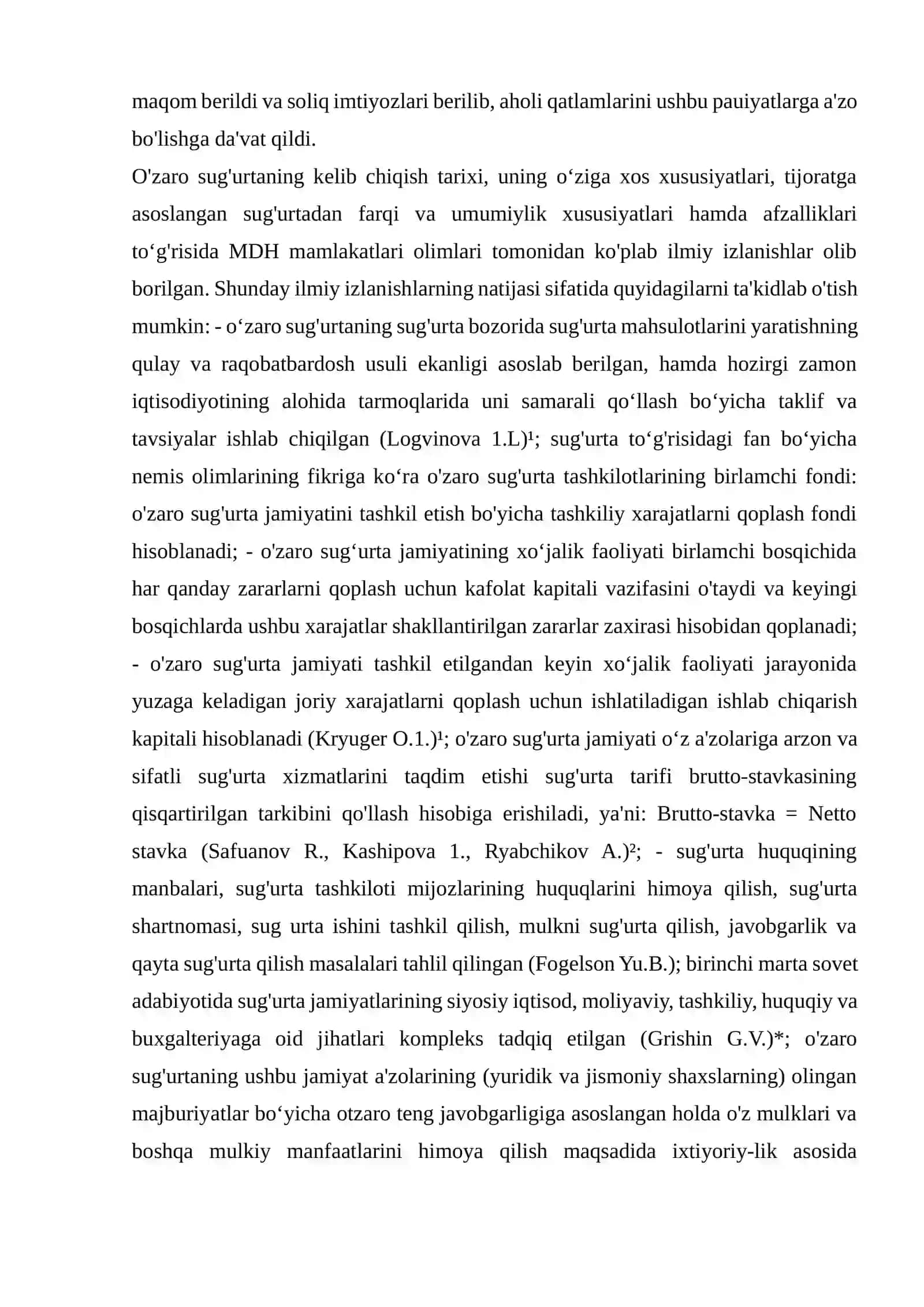 SUG’URTA MUNOSABATLARI, UNING PAYDO BO’LISHI VA IQTISODIYOTDAGI ROLI 2