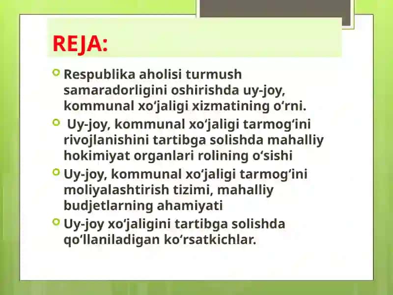 UY-JOYKOMMUNAL XО‘JALIGI TARMOG‘I IQTISODIYOTI 2