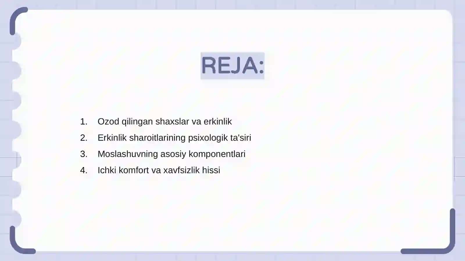 Ozod qilingan shaxsning erkinlikda yashash sharoitlariga moslashuvining psixologik xususiyatlari 2