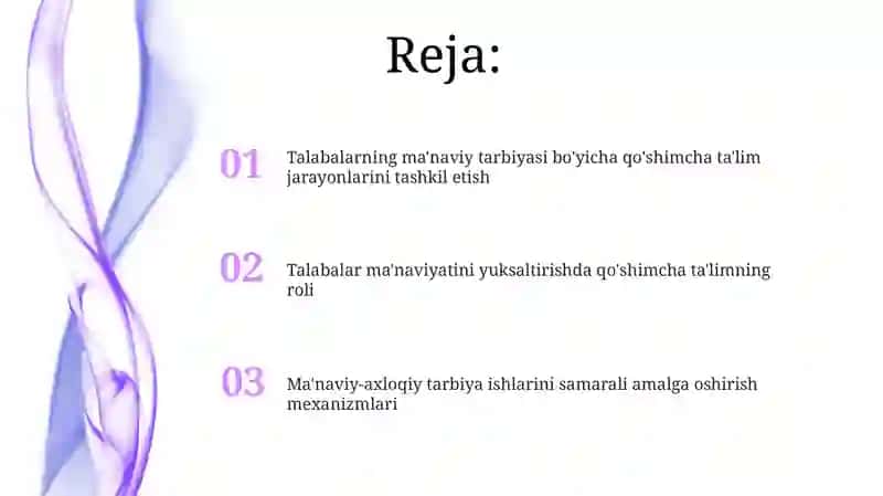 Talabalarning ma'naviy tarbiyasi bo'yicha qo'shimcha ta'lim jarayonlarini tashkil etish 2