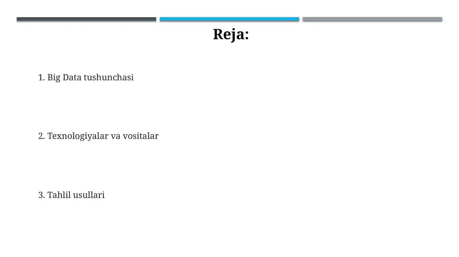 Katta ma'lumotlarni (Big Data) tahlil qilish texnologiyalari 2