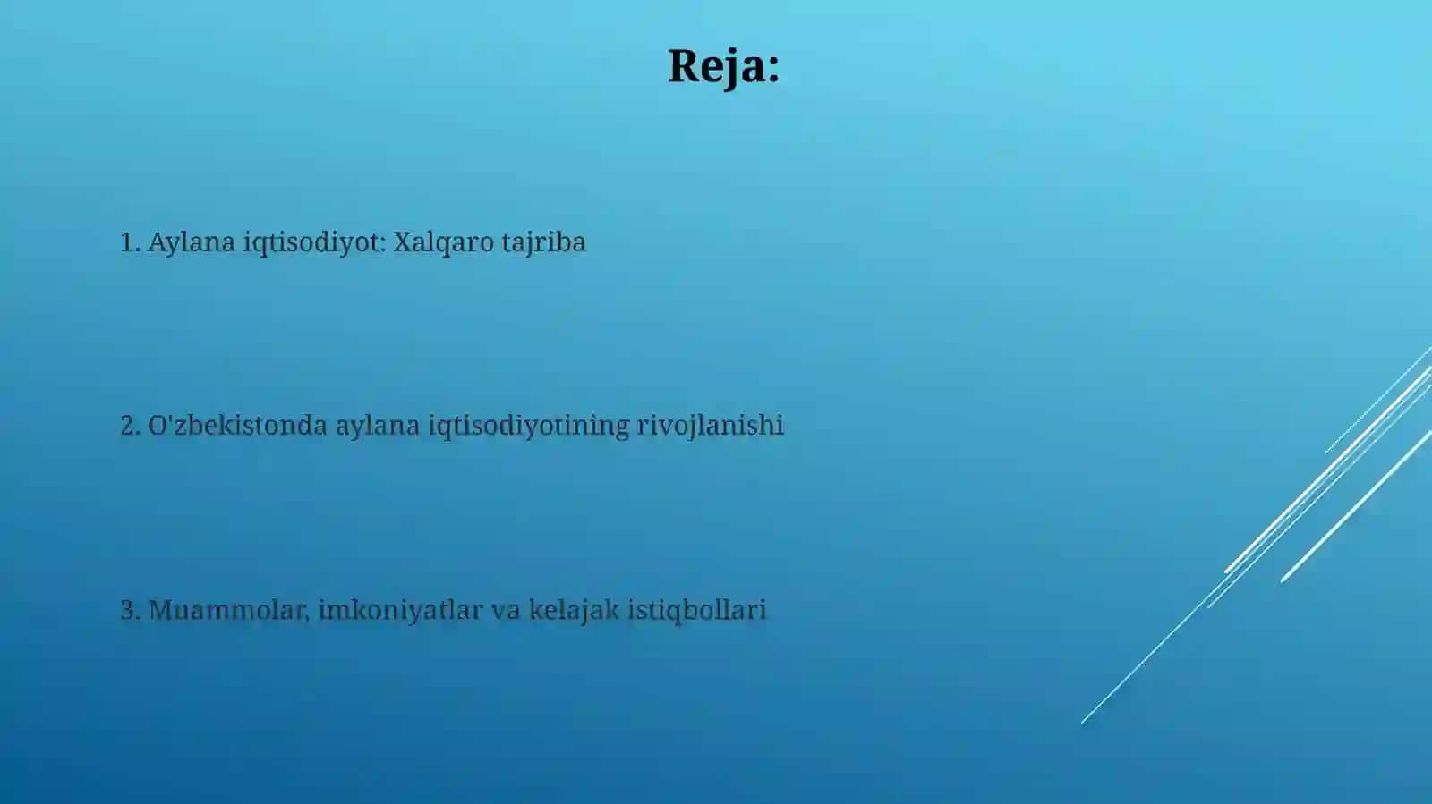 Aylana iqtisodiyot: Xalqaro tajriba 2