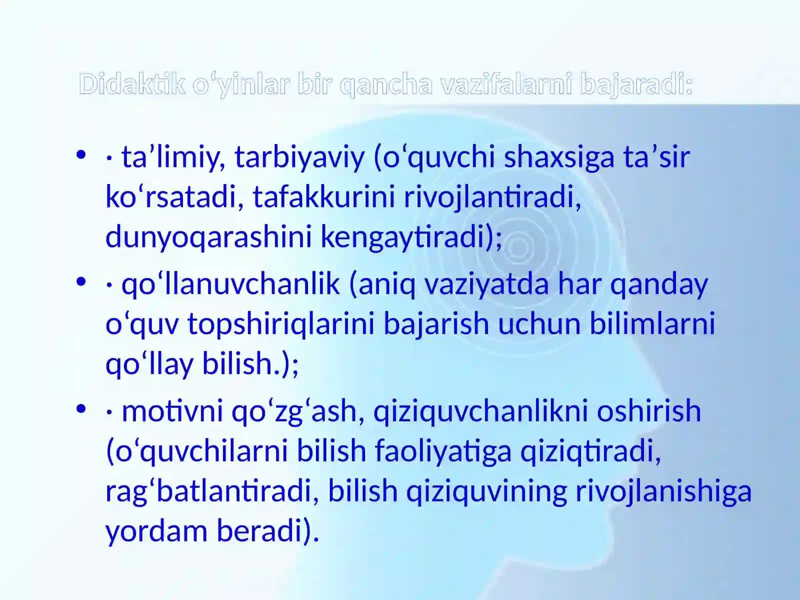 Ona tili darslarida didaktik o`yinlardan foydalanish 2