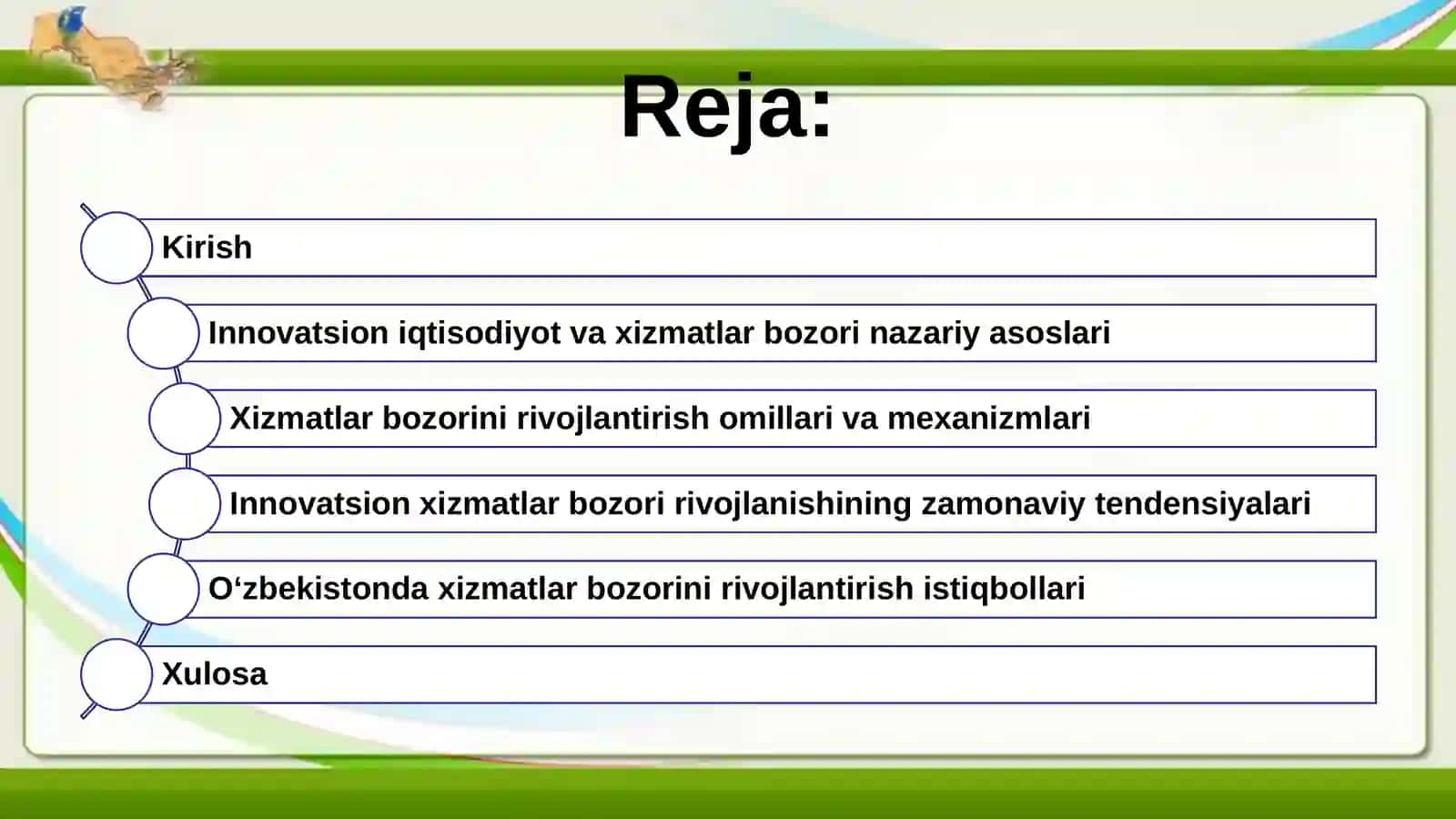 Innovatsion iqtisodiyotda xizmatlar bozorini rivojlantirish 2