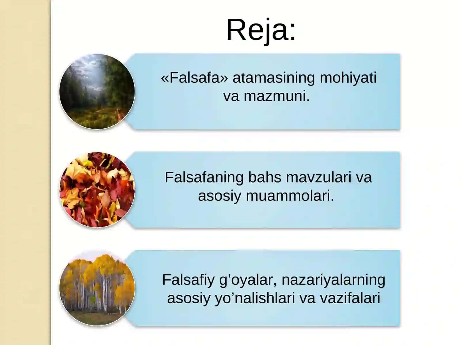 FALSAFA FANINING MAZMUNI. JAMIYAT HAYOTIDAGI AHAMIYATI 2