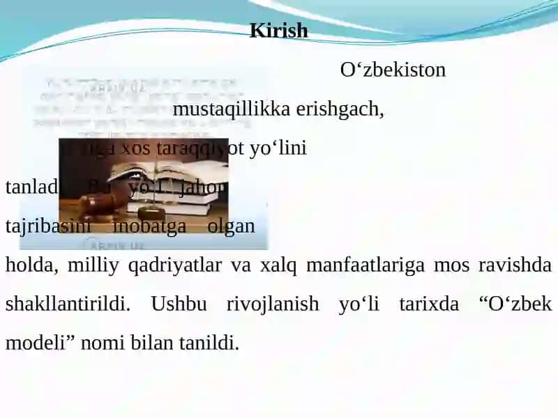 O'zbekmodelivauningtarixiyahamiyati 2