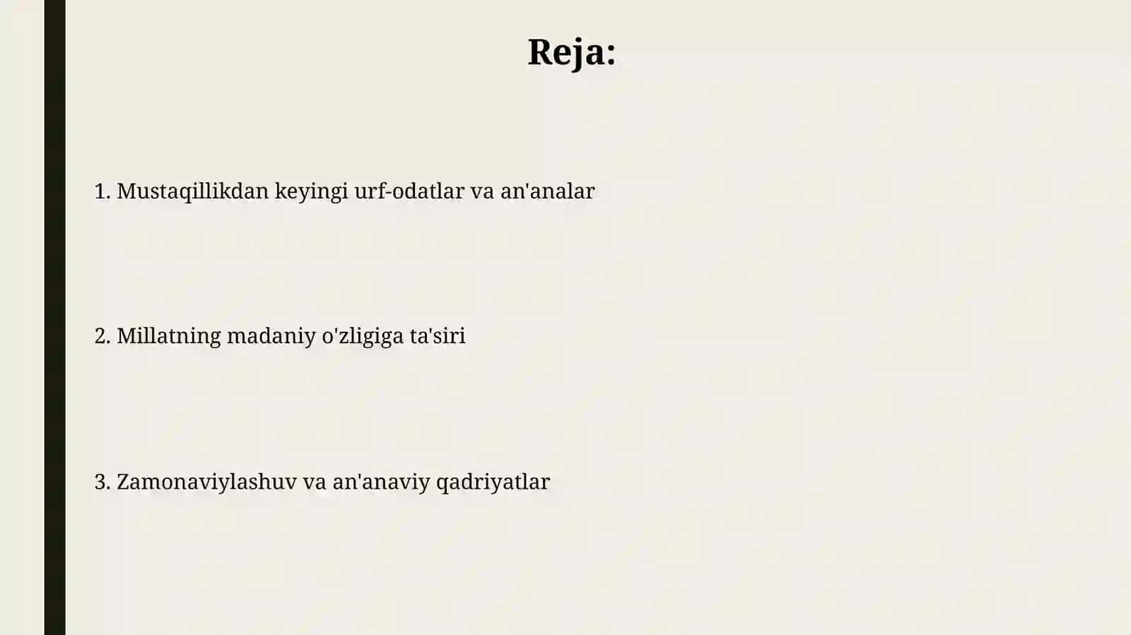 Mustaqillikdan keyingi urf-odat va anʼanalar 2