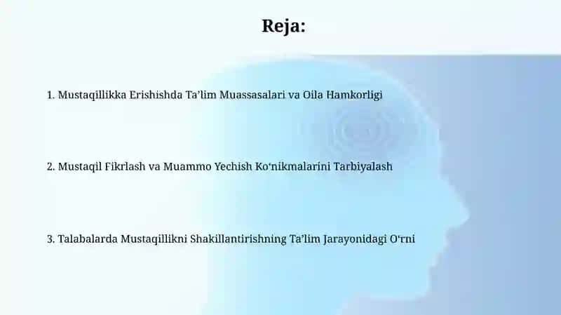 Mustaqillikni Shakillantirish Tarbiya 2