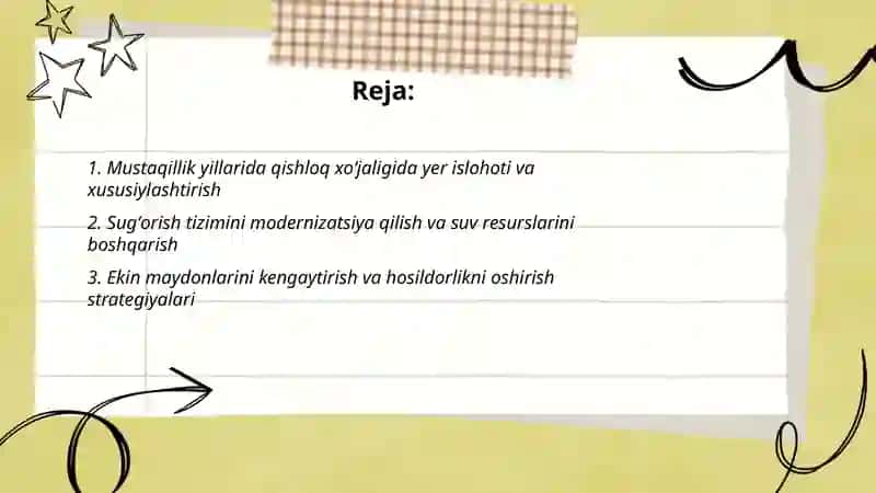 Mustaqillik yillarida qishloq xoʻjaligi va sanoat 2