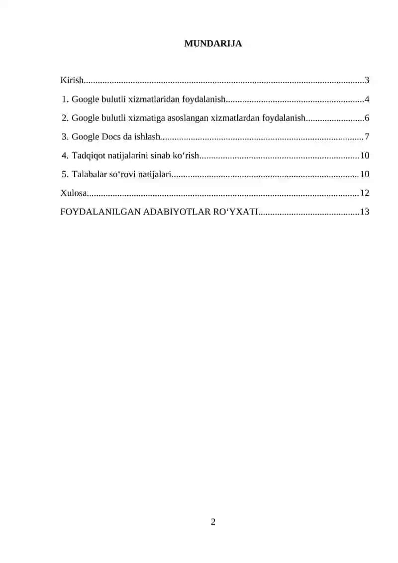 Bulutli Texnologiyalar Yordamida O’quv Ishlarini Tashkil Etish 2