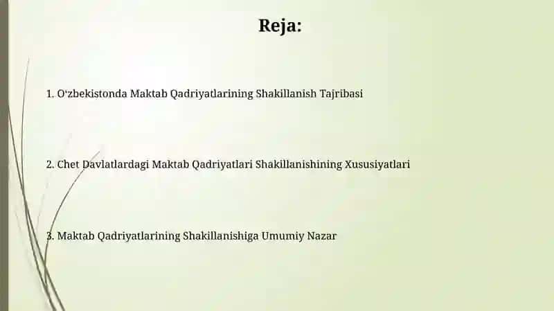 Maktab Qadriyatlarining Shakillanishi 2