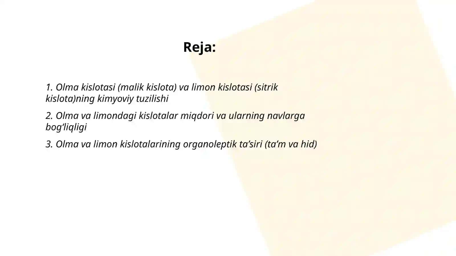 Olma va Limon kislotasi haqida 2