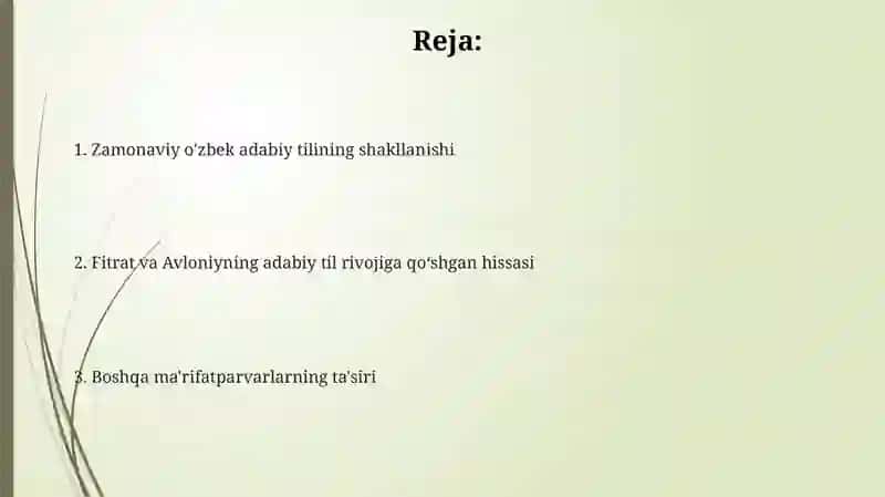 Fitrat, A.Avloniy va boshqalarning adabiy til rivojiga qo'shgan hissasi 2