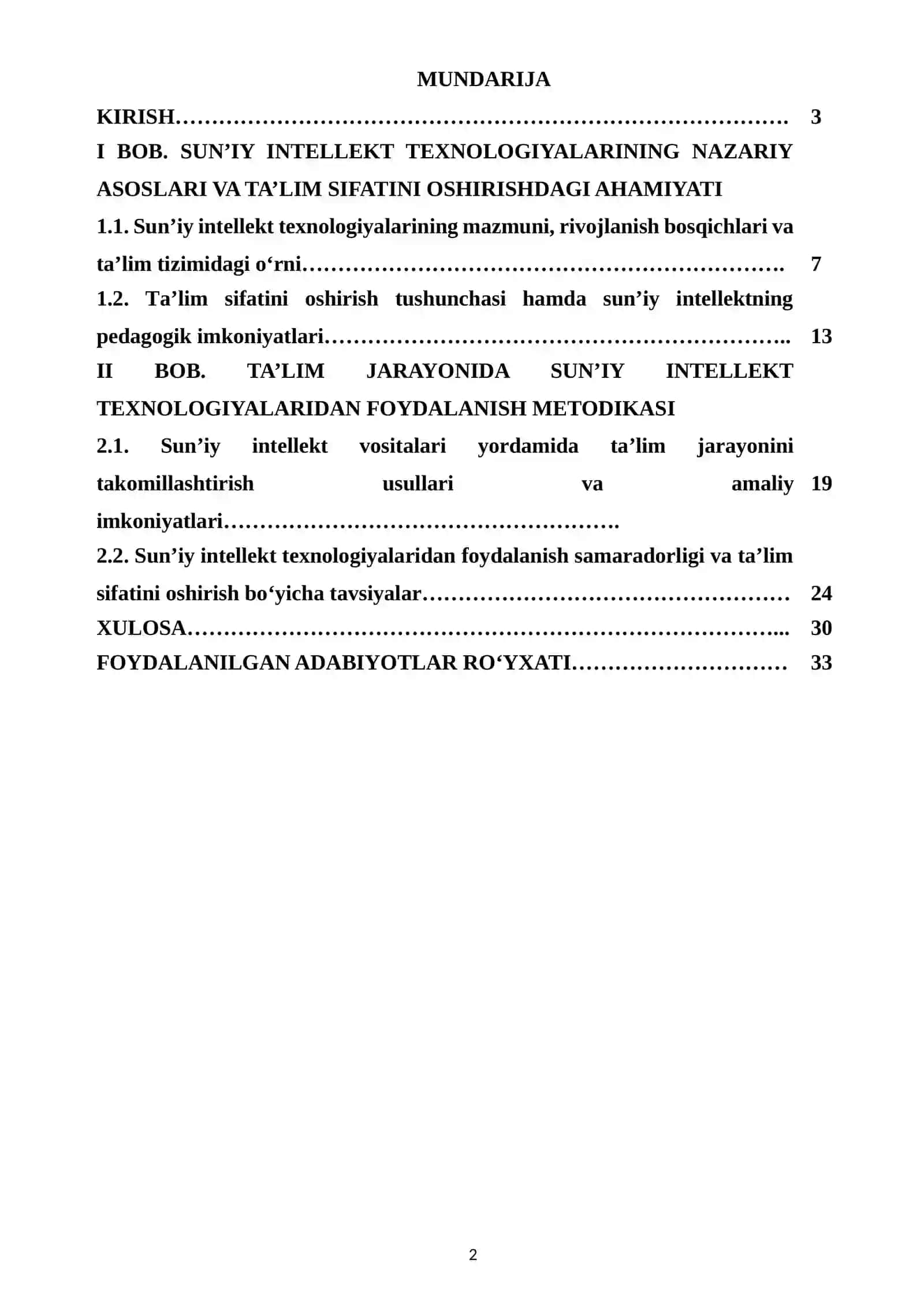 TA’LIM SIFATINI OSHIRISHDA SUN’IY INTELLEKT TEXNOLOGIYALARINING O‘RNI 2