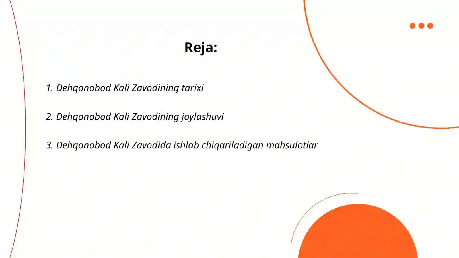 Dehqonobod kali zavodi haqida 2