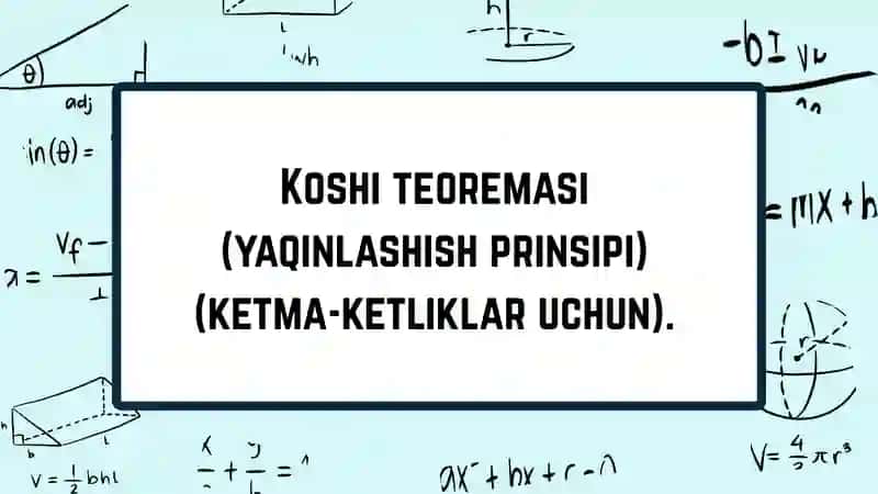 Matematik analiz - Koshi teoremasi 2