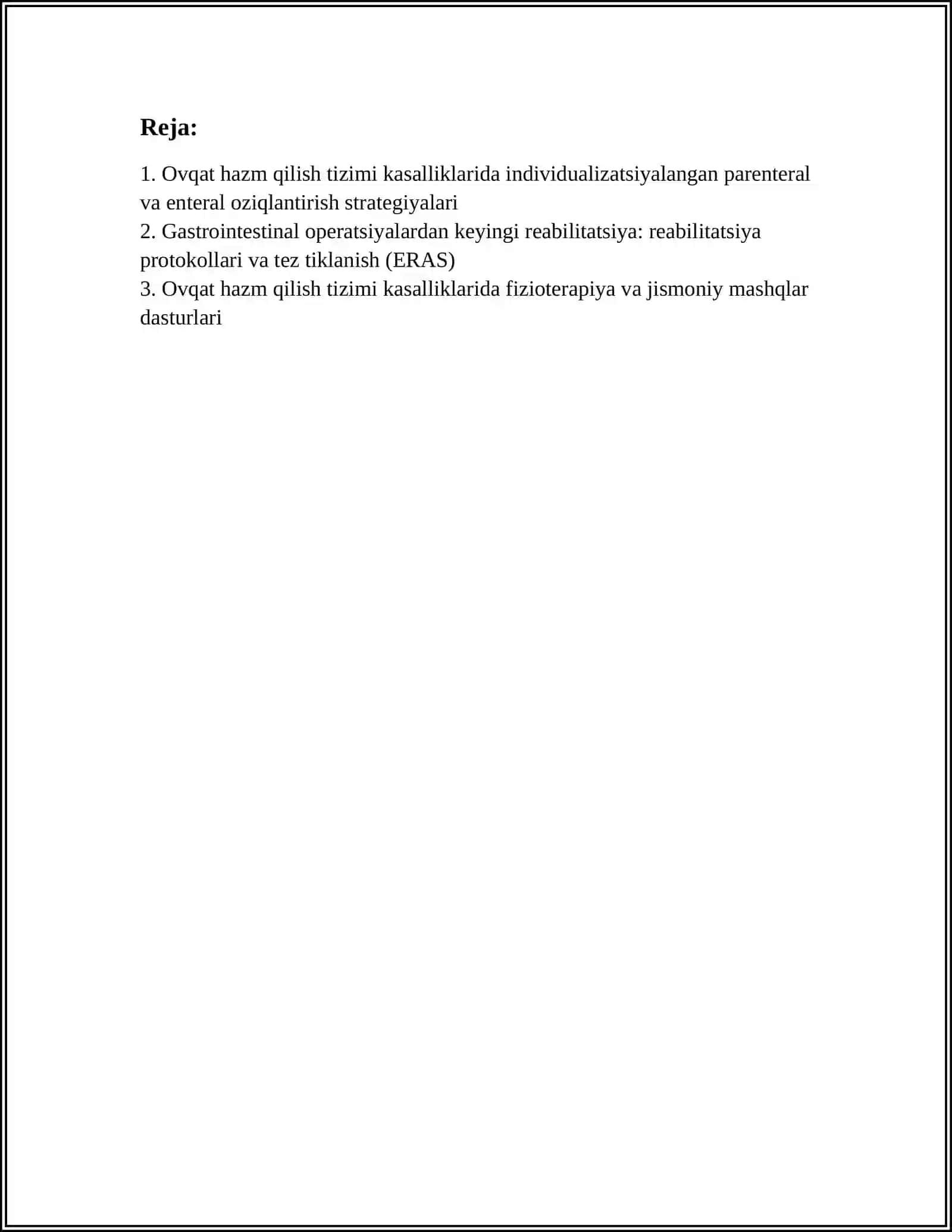 OVQAT HAZM QILISH TIZIMI KASALLIKLARIDA ZAMONAVIY REABILITATSIYA USULLARI 2
