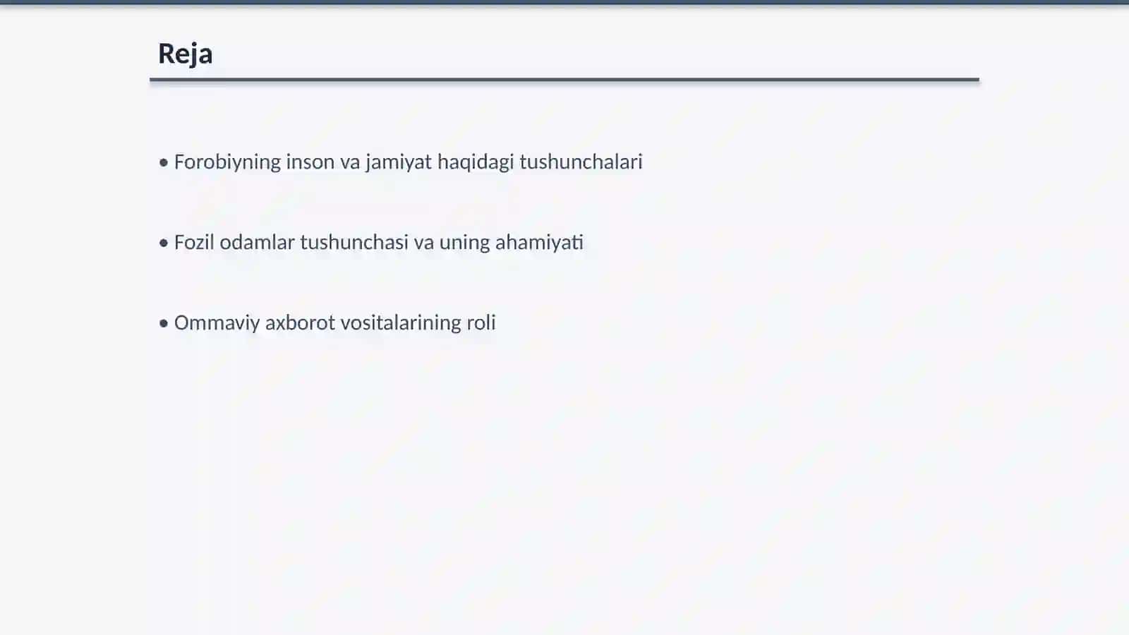 Forobiyning “Fozil odamlar shahri” asarida jamiyat haqidagi qarashlari 2