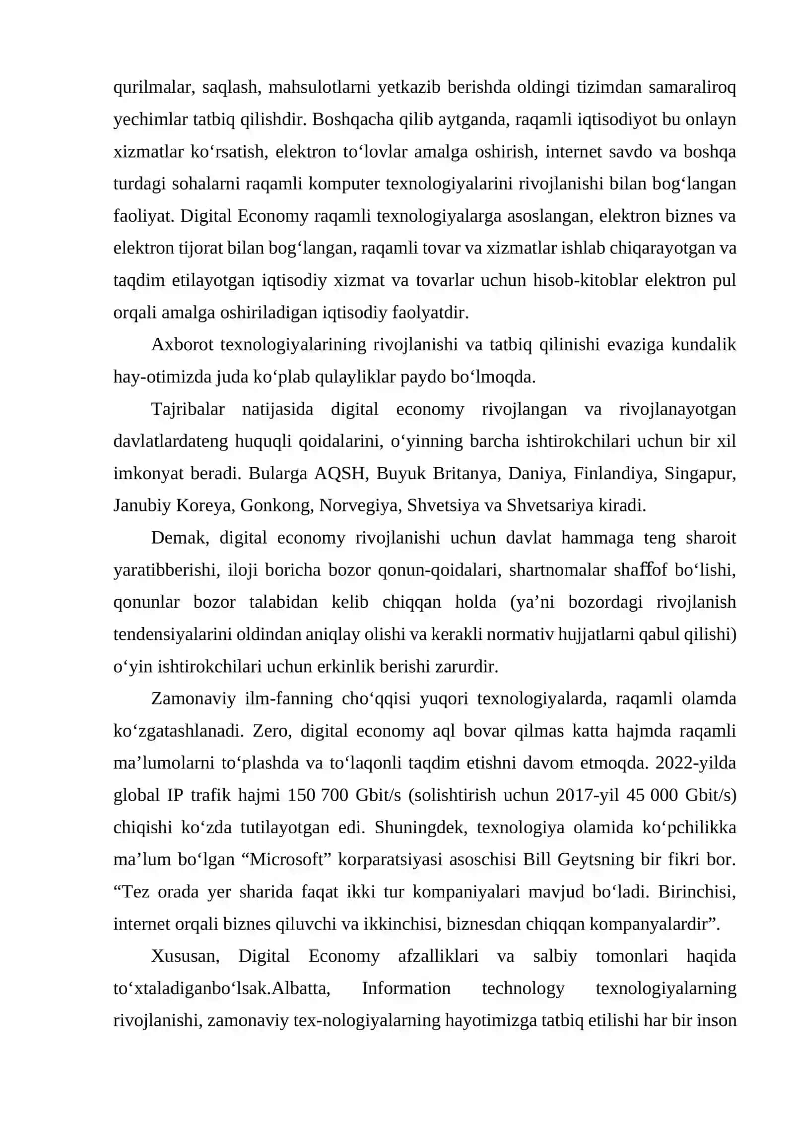 RAQAMLI IQTISODIYOTNI HOZIRGI HAYOTIMIZDAGI 2