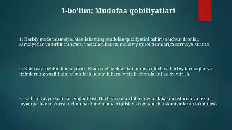 Milliy Xavfsizlikni Taminlash Borasida Amalga Oshirilayotgan Ishlar 2