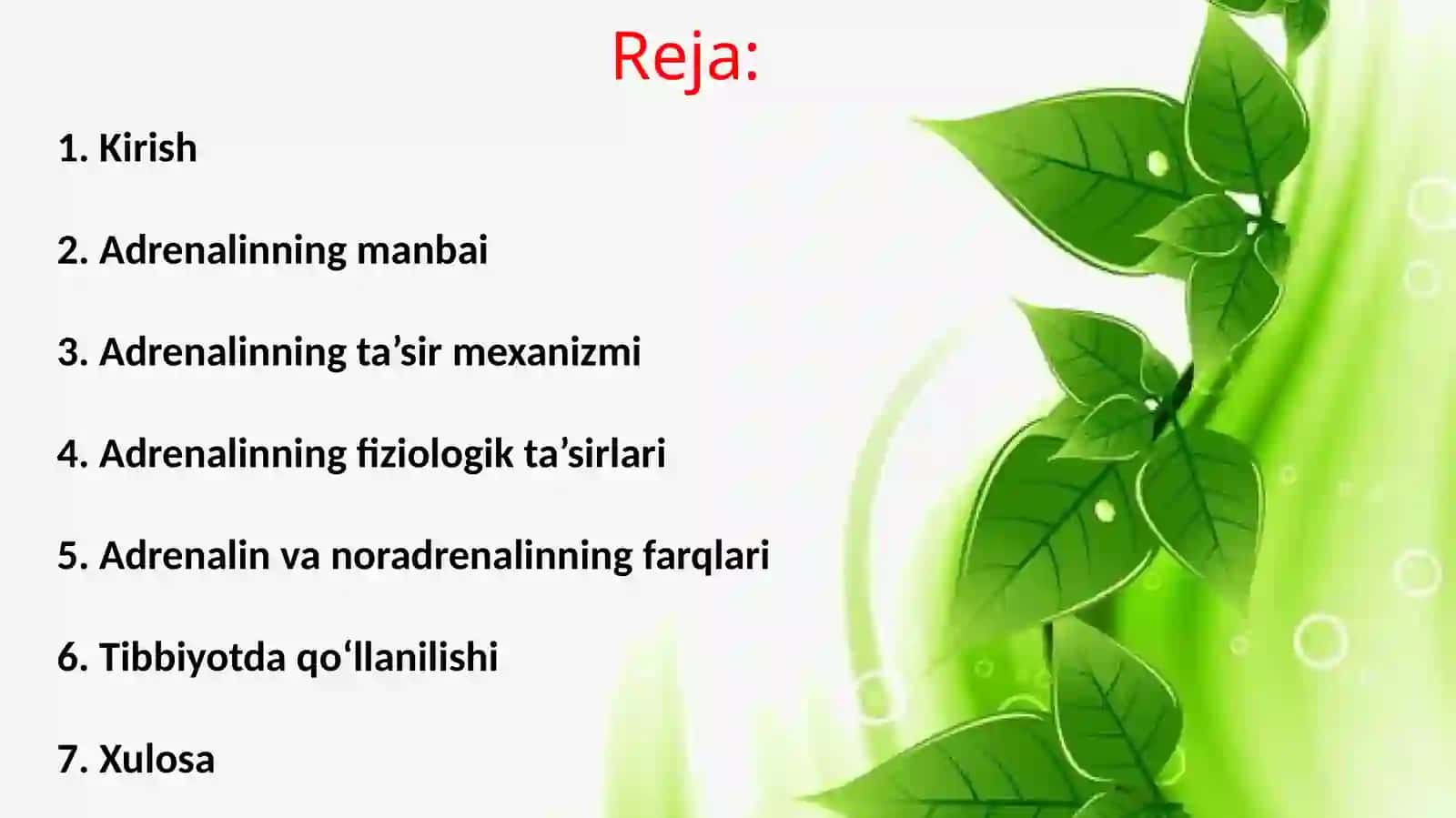 Adrenalin va noradrenalinning farqlari 2