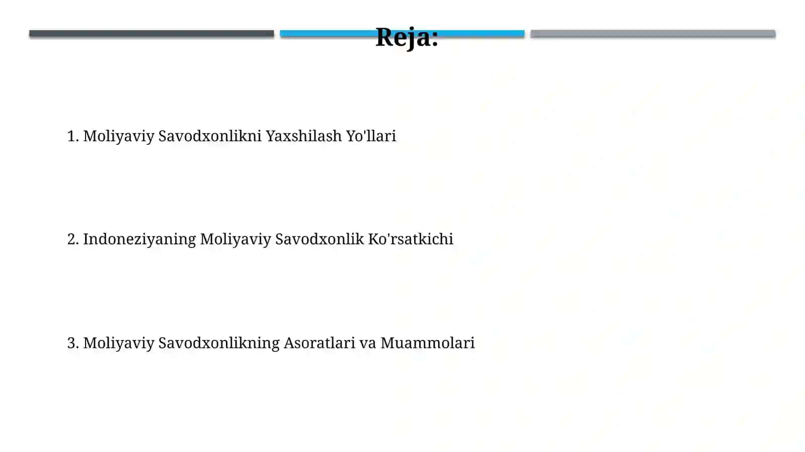 Indoneziyaning moliyaviy savodxonlik darajasi 2
